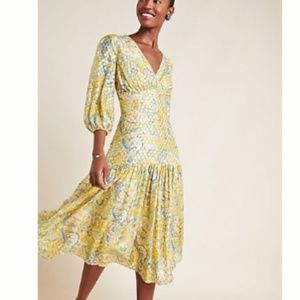 Shoshanna Marseille Midi Dress Anthropologie